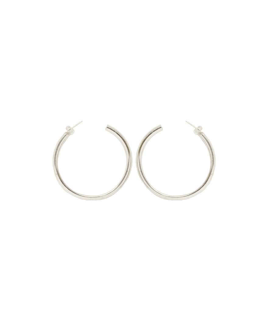 A pair of elegant Basic Semi-Open Hoop Earrings in gold and silver, showcasing their classic design and hypoallergenic features.