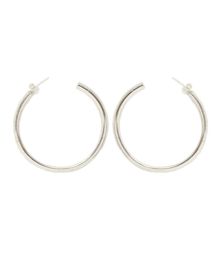 A pair of elegant Basic Semi-Open Hoop Earrings in gold and silver, showcasing their classic design and hypoallergenic features.