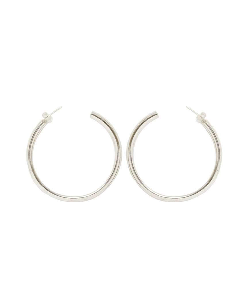 A pair of elegant Basic Semi-Open Hoop Earrings in gold and silver, showcasing their classic design and hypoallergenic features.