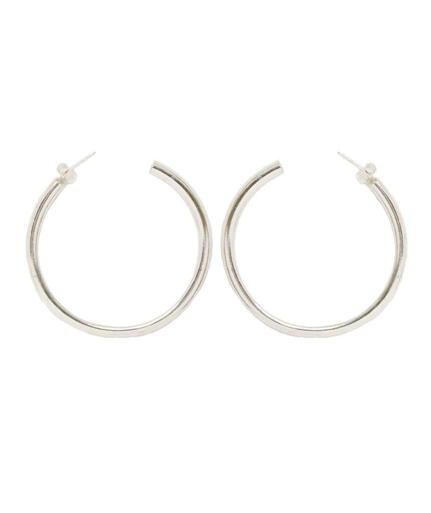 A pair of elegant Basic Semi-Open Hoop Earrings in gold and silver, showcasing their classic design and hypoallergenic features.