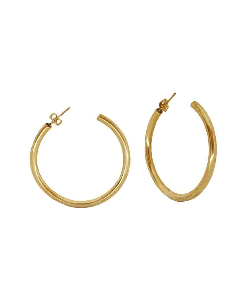 A pair of elegant Basic Semi-Open Hoop Earrings in gold and silver, showcasing their classic design and hypoallergenic features.