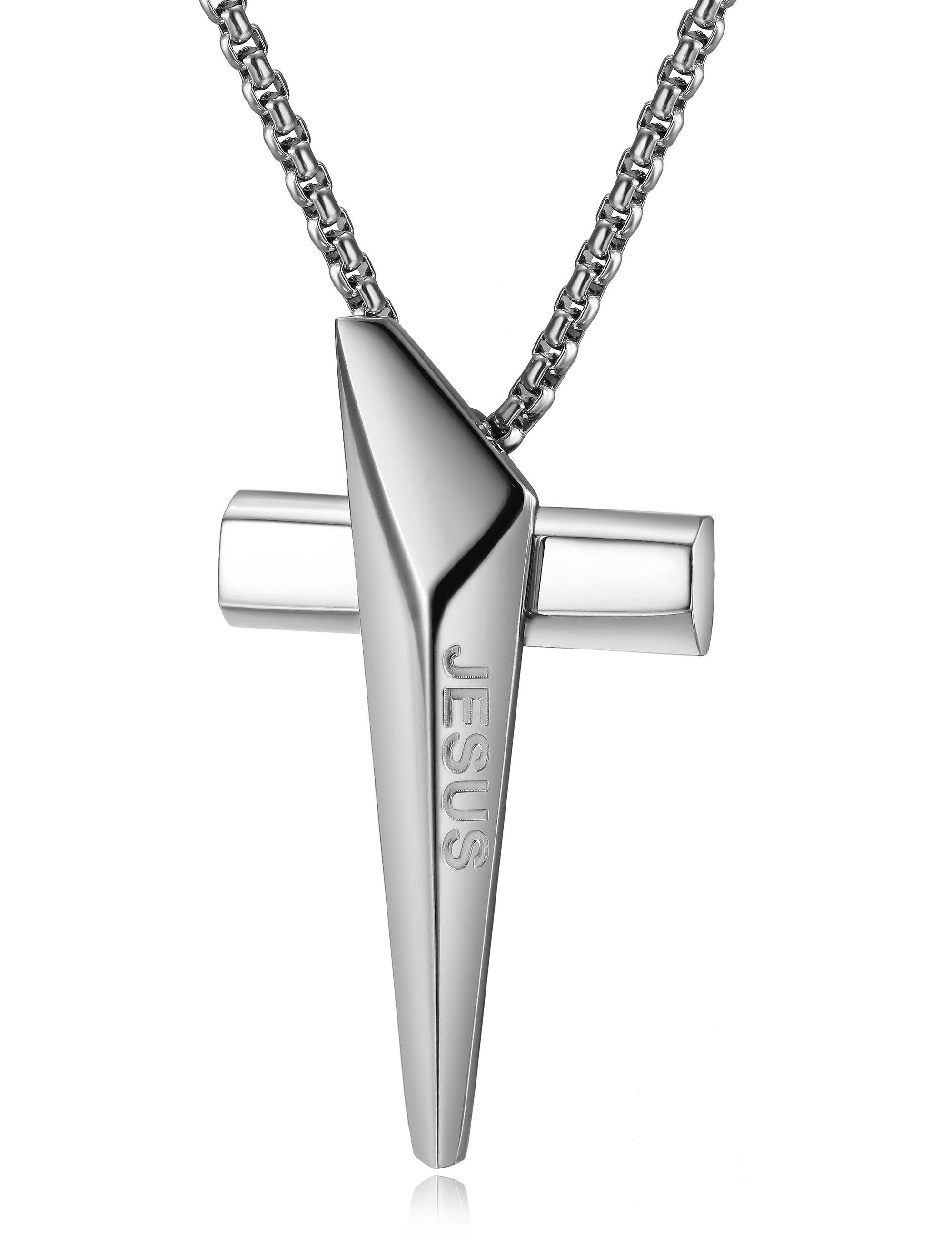 A beautiful BELIEF CROSS NECKLACE made of 316L surgical stainless steel with 14K gold PVD plating, showcasing a cross pendant.