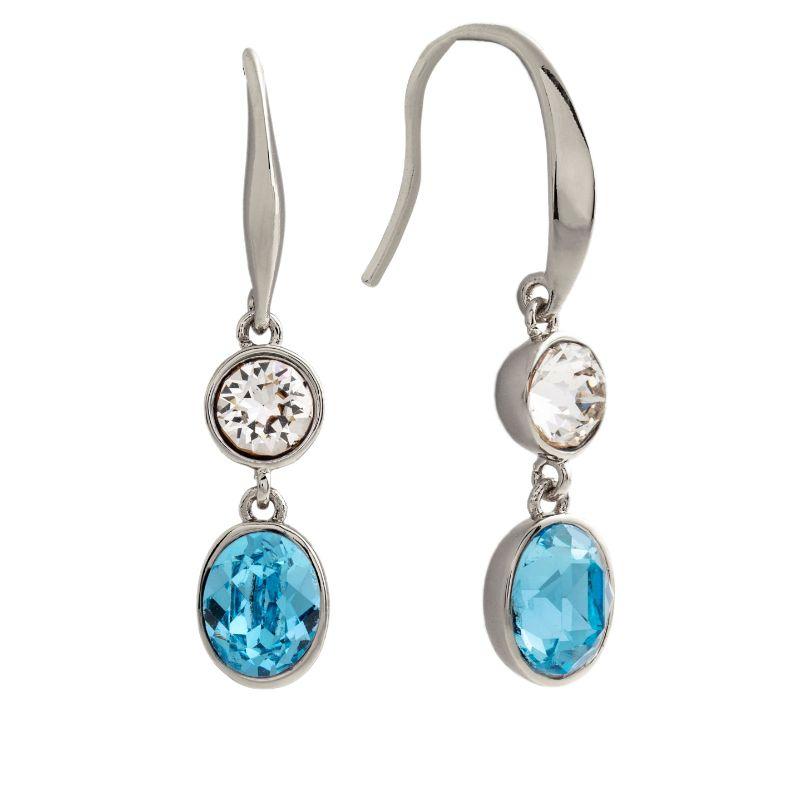 Bertha Jemma Collection Women's 18k Gold Plated Dangle Earrings featuring Swarovski stones in a vintage-modern design.