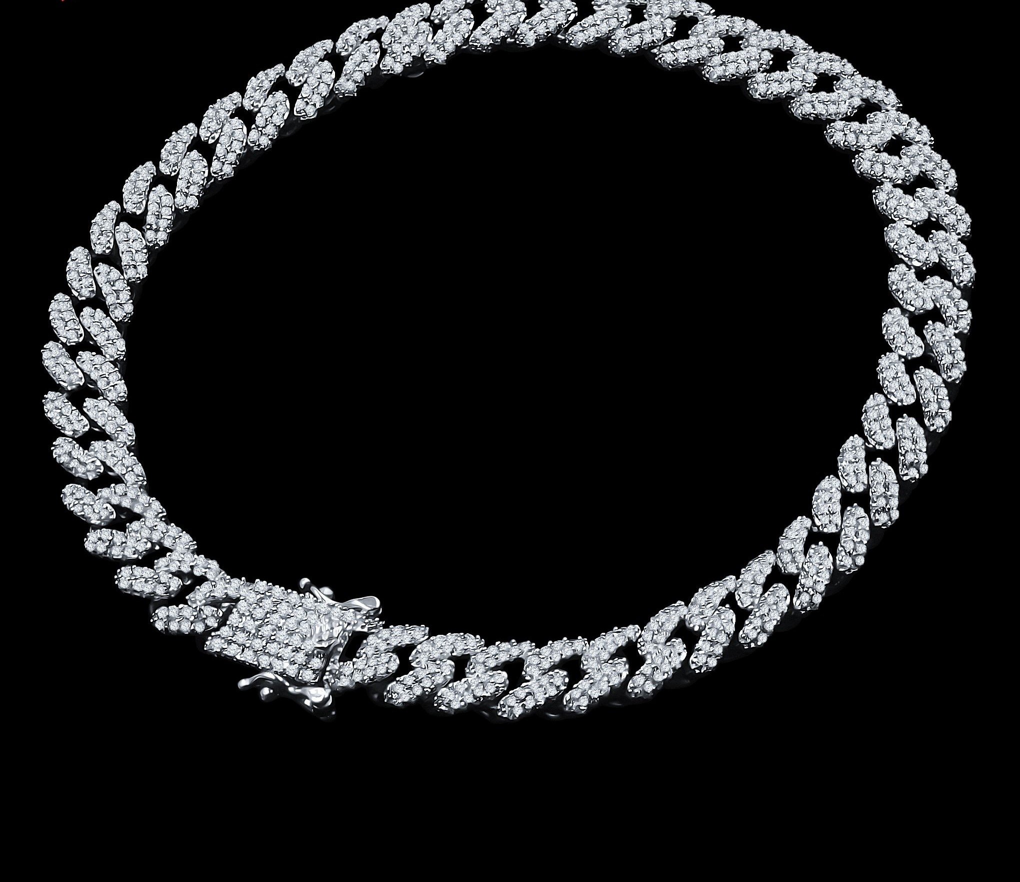 BIBELOT 6MM Silver Cuban Bracelet featuring 925 sterling silver and AAA cubic zirconia, showcasing its elegant design and craftsmanship.