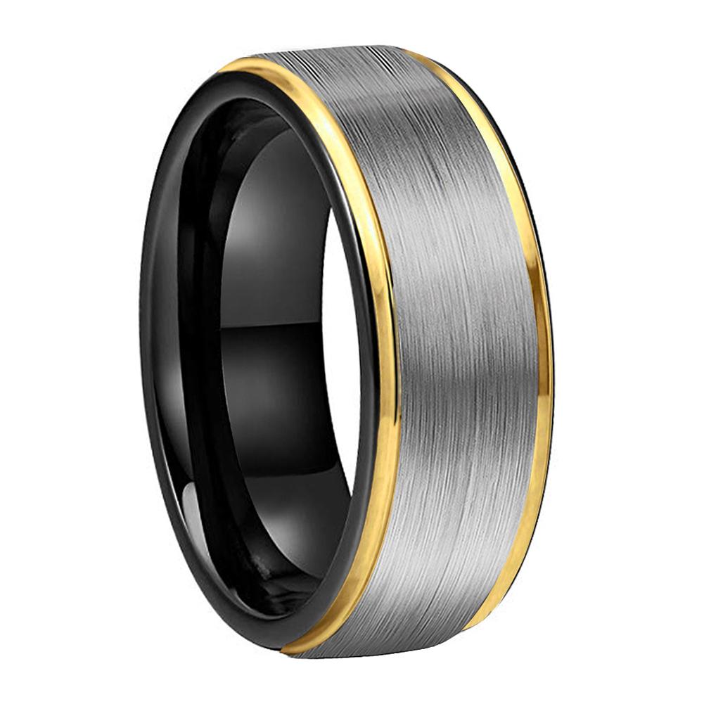 BISOUS Tungsten Ring showcasing its minimalist design and elegant finish.