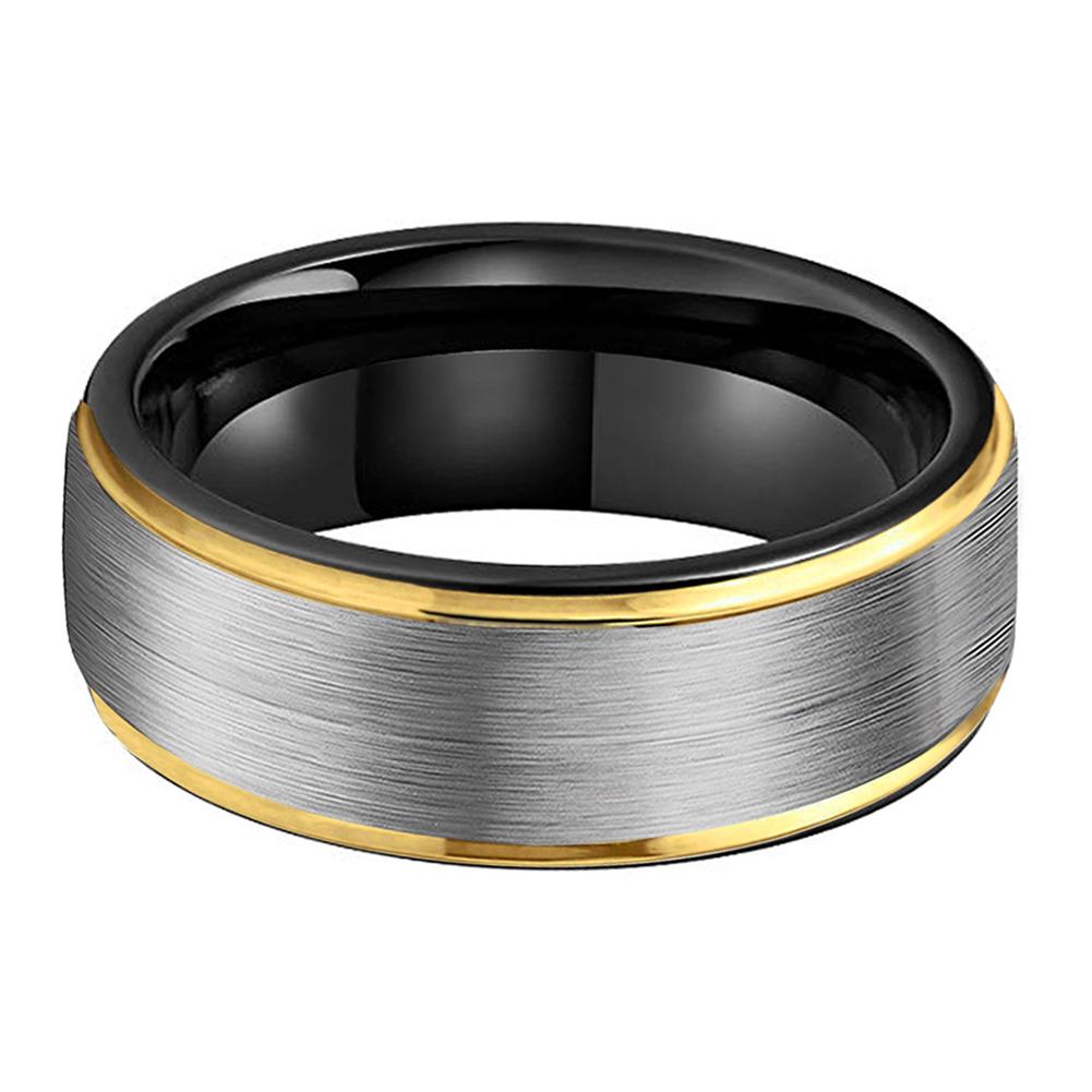 BISOUS Tungsten Ring showcasing its minimalist design and elegant finish.