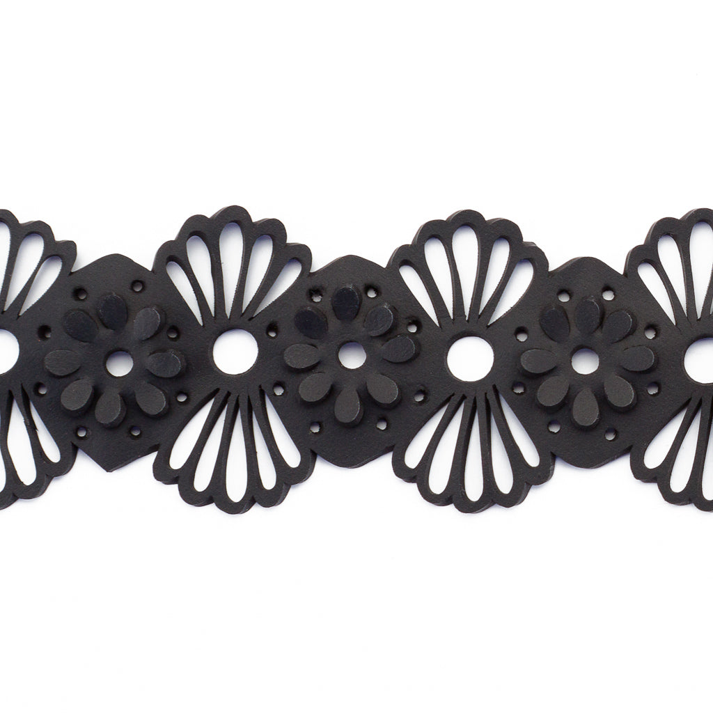 Blossom Victorian Flower Choker made from recycled rubber with a 3D flower design, showcasing its elegant vintage style.