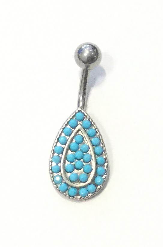 Boho Surgical Steel Belly Bar featuring intricate ethnic designs, perfect for belly button piercings.