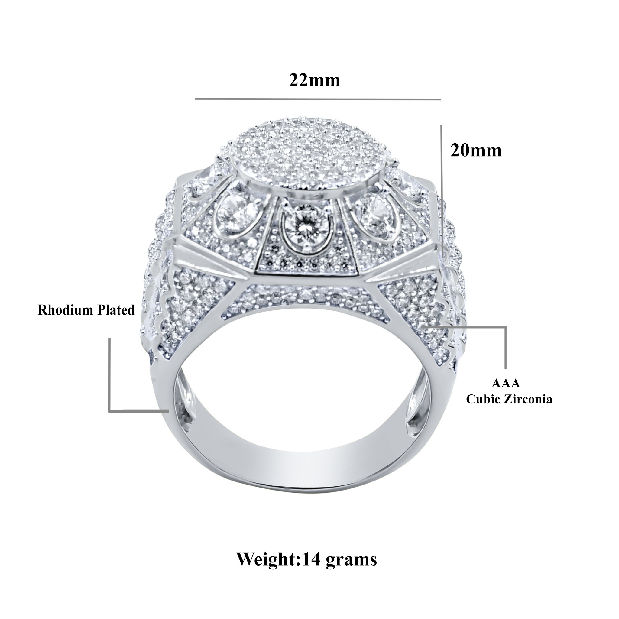 A stunning BOTANIC Silver Ring featuring sparkling cubic zirconia stones set in 925 Sterling Silver, showcasing a blossomy design.