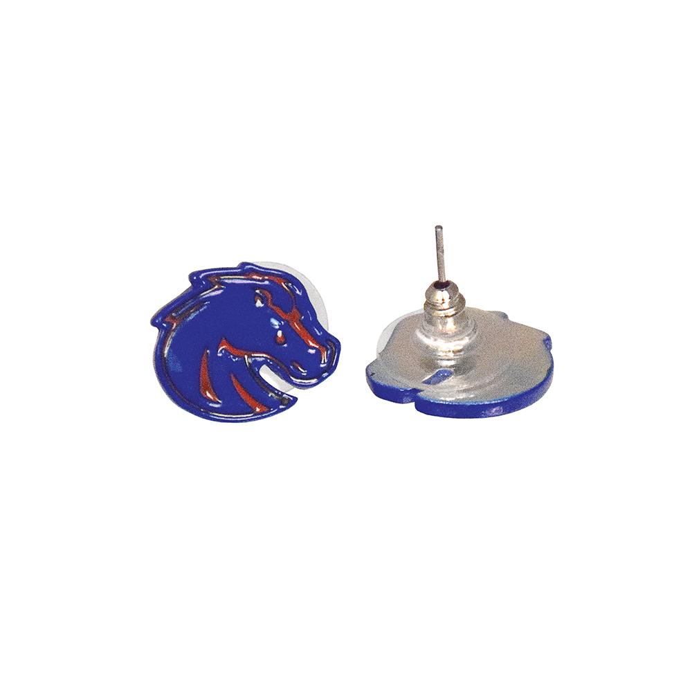 Broncos Post Earrings featuring Boise State logo on stainless steel posts, perfect for fans.