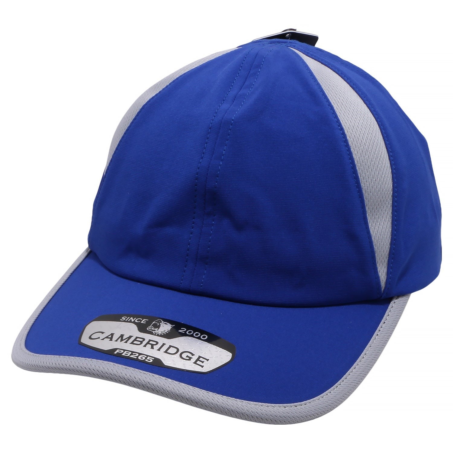 Pack of 6 Cambridge Activewear Unstructured Hats featuring a low profile, curved visor, and matching undervisor, made from durable polyester and span blend.