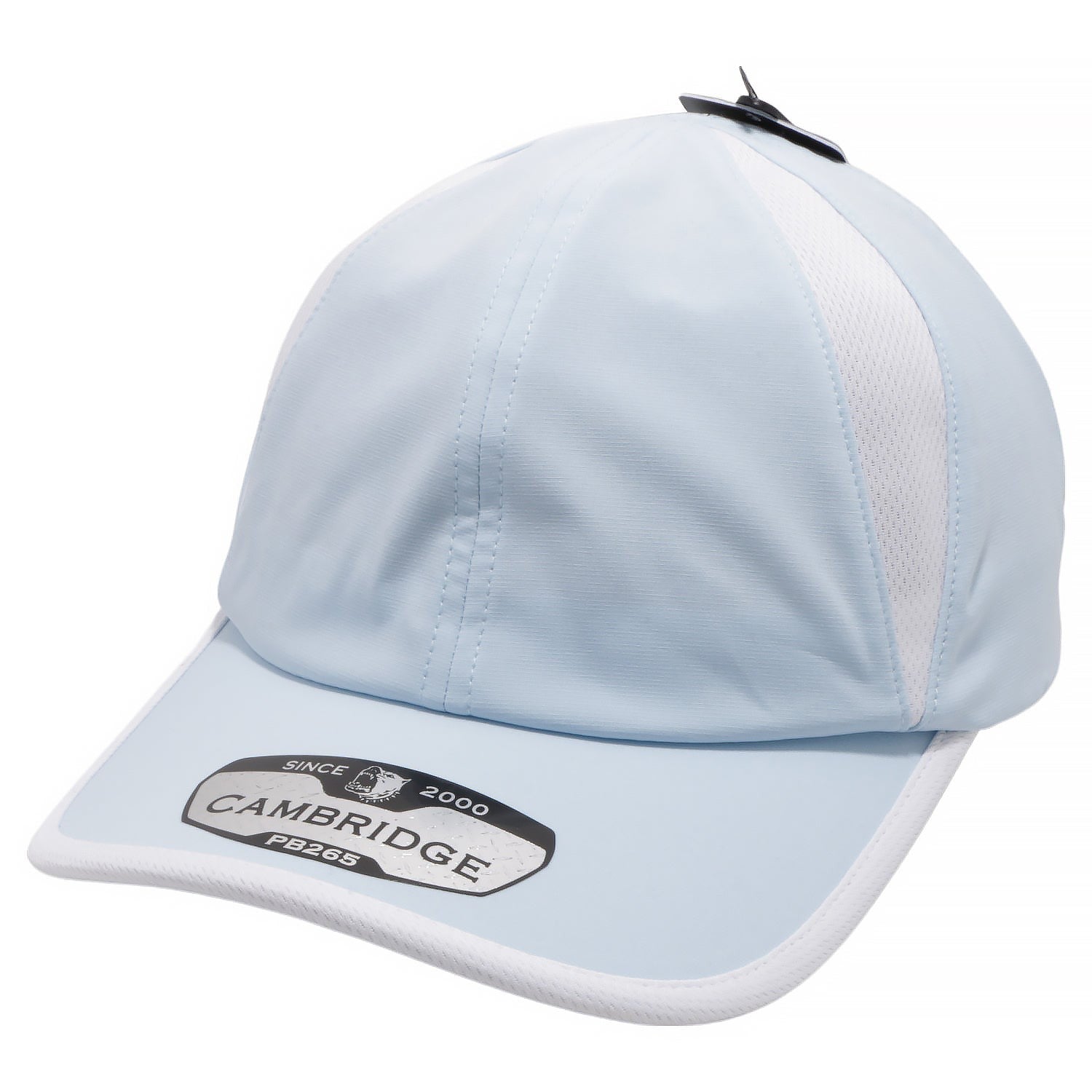 Pack of 6 Cambridge Activewear Unstructured Hats featuring a low profile, curved visor, and matching undervisor, made from durable polyester and span blend.