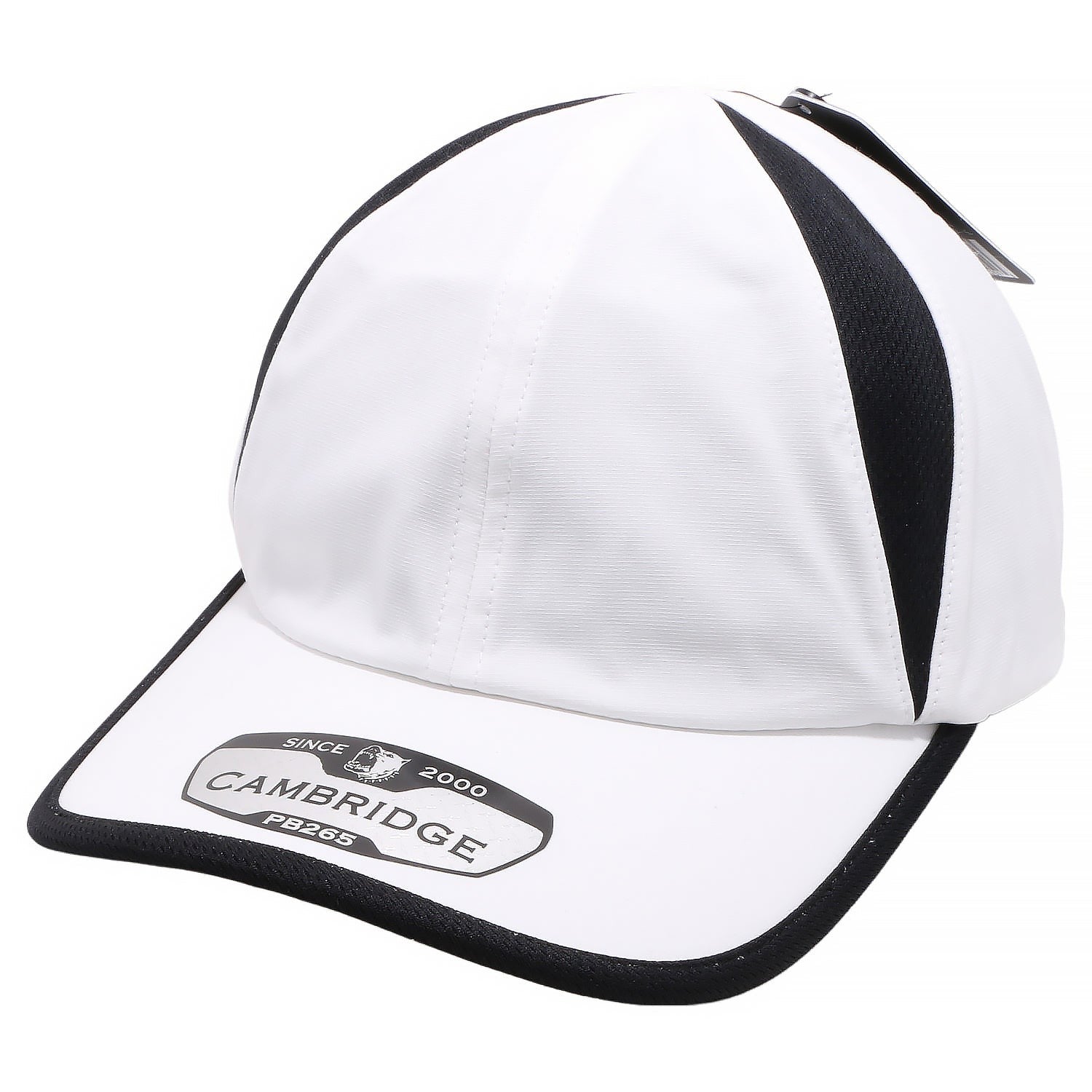 Pack of 6 Cambridge Activewear Unstructured Hats featuring a low profile, curved visor, and matching undervisor, made from durable polyester and span blend.