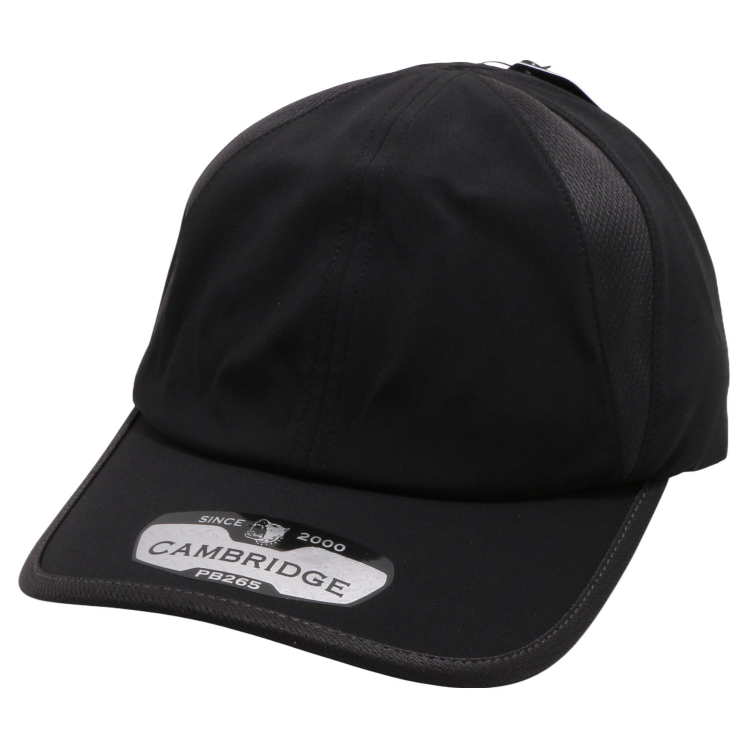 Pack of 6 Cambridge Activewear Unstructured Hats featuring a low profile, curved visor, and matching undervisor, made from durable polyester and span blend.