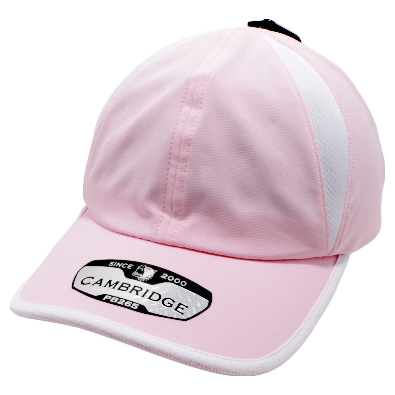 Pack of 6 Cambridge Activewear Unstructured Hats featuring a low profile, curved visor, and matching undervisor, made from durable polyester and span blend.