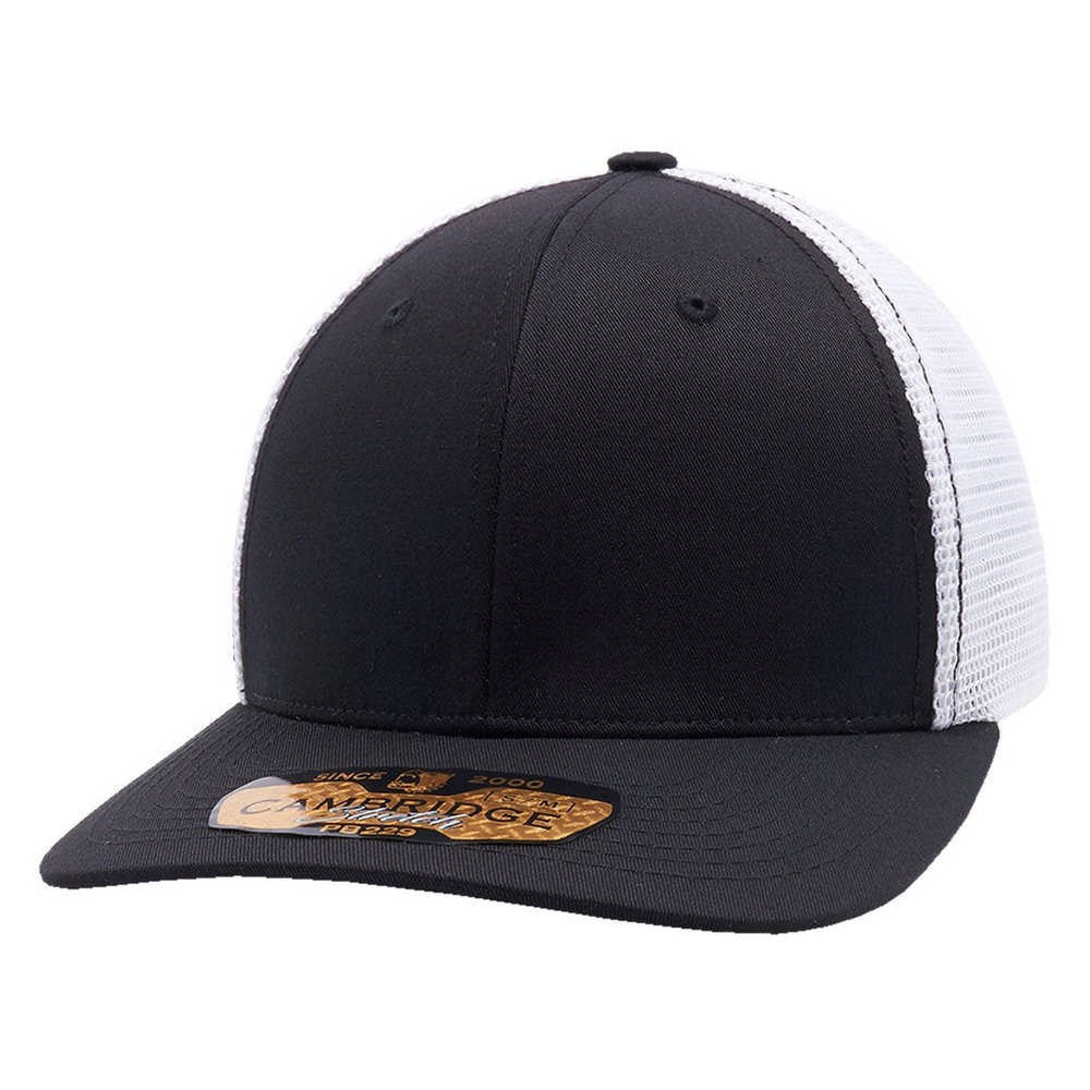 Pack of 6 CAMBRIDGE MESH STRETCH caps in S/M size, showcasing a classic design with a curved visor and breathable mesh fabric.