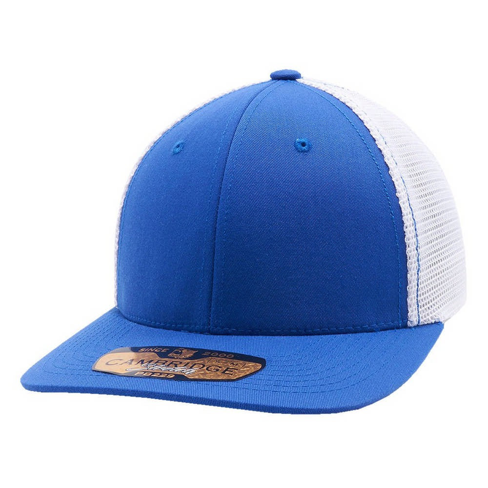 Pack of 6 CAMBRIDGE MESH STRETCH caps in S/M size, showcasing a classic design with a curved visor and breathable mesh fabric.