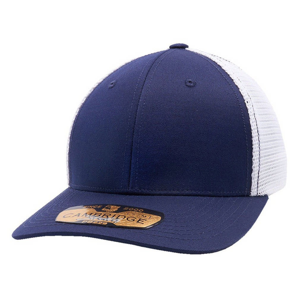 Pack of 6 CAMBRIDGE MESH STRETCH caps in S/M size, showcasing a classic design with a curved visor and breathable mesh fabric.