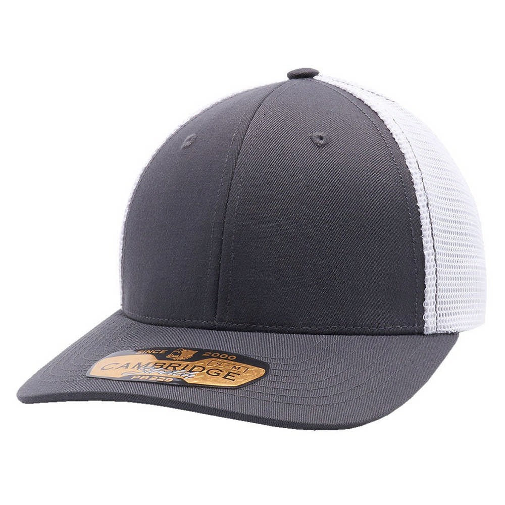 Pack of 6 CAMBRIDGE MESH STRETCH caps in S/M size, showcasing a classic design with a curved visor and breathable mesh fabric.