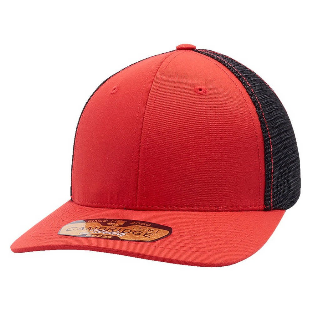 Pack of 6 CAMBRIDGE MESH STRETCH caps in S/M size, showcasing a classic design with a curved visor and breathable mesh fabric.