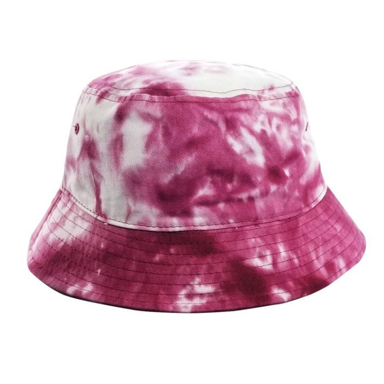 A pack of six CAMBRIDGE PLAIN TIE DYE BUCKETS made from 100% cotton, featuring a classic tie-dye design in vibrant colors.