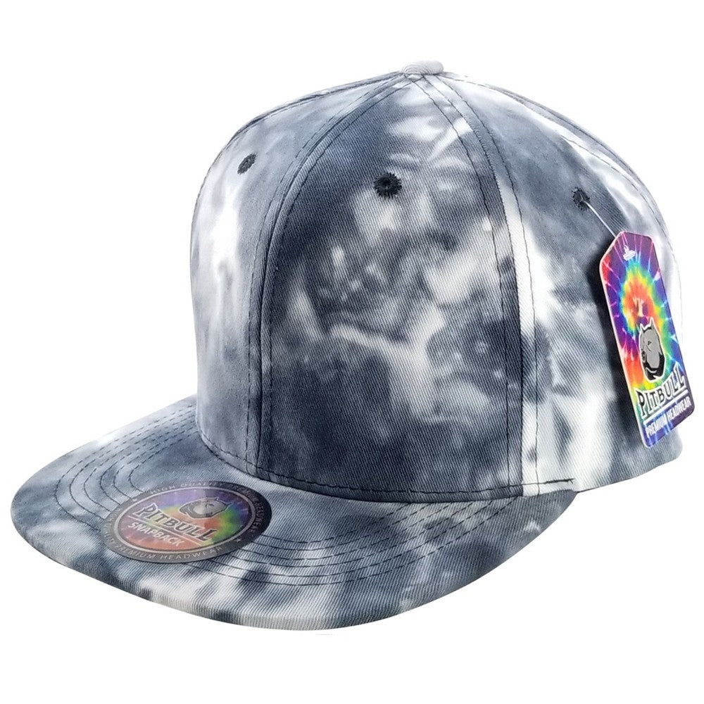 A pack of 6 CAMBRIDGE PLAIN TIE DYE COTTON SNAPBACK HATS in various vibrant colors, showcasing their stylish design and adjustable snapback feature.