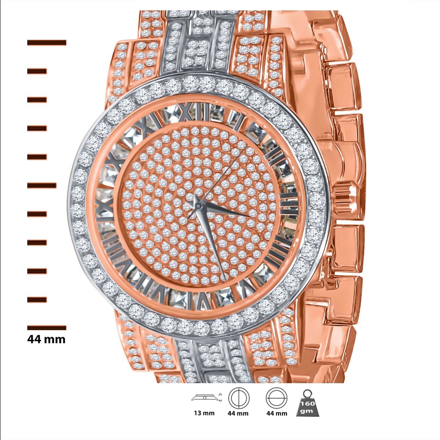 CANDIDUS Watch Set I 5307218 featuring crystal stones and a two-toned design, showcasing its elegant round dial and effulgent bracelet.