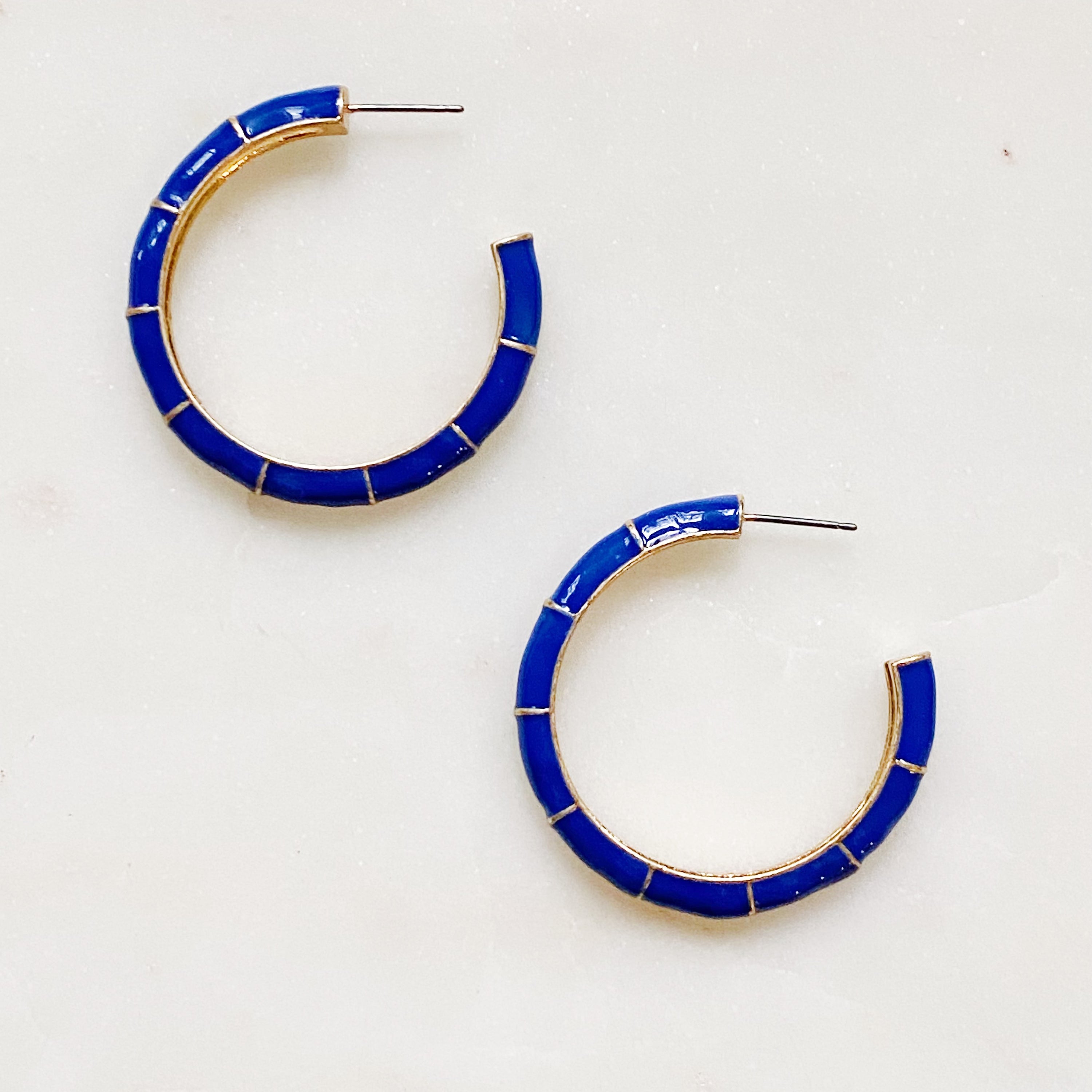 Candy Drop Colored Hoop Earrings featuring vibrant enamel finish and gold plated alloy metal, perfect for everyday wear.