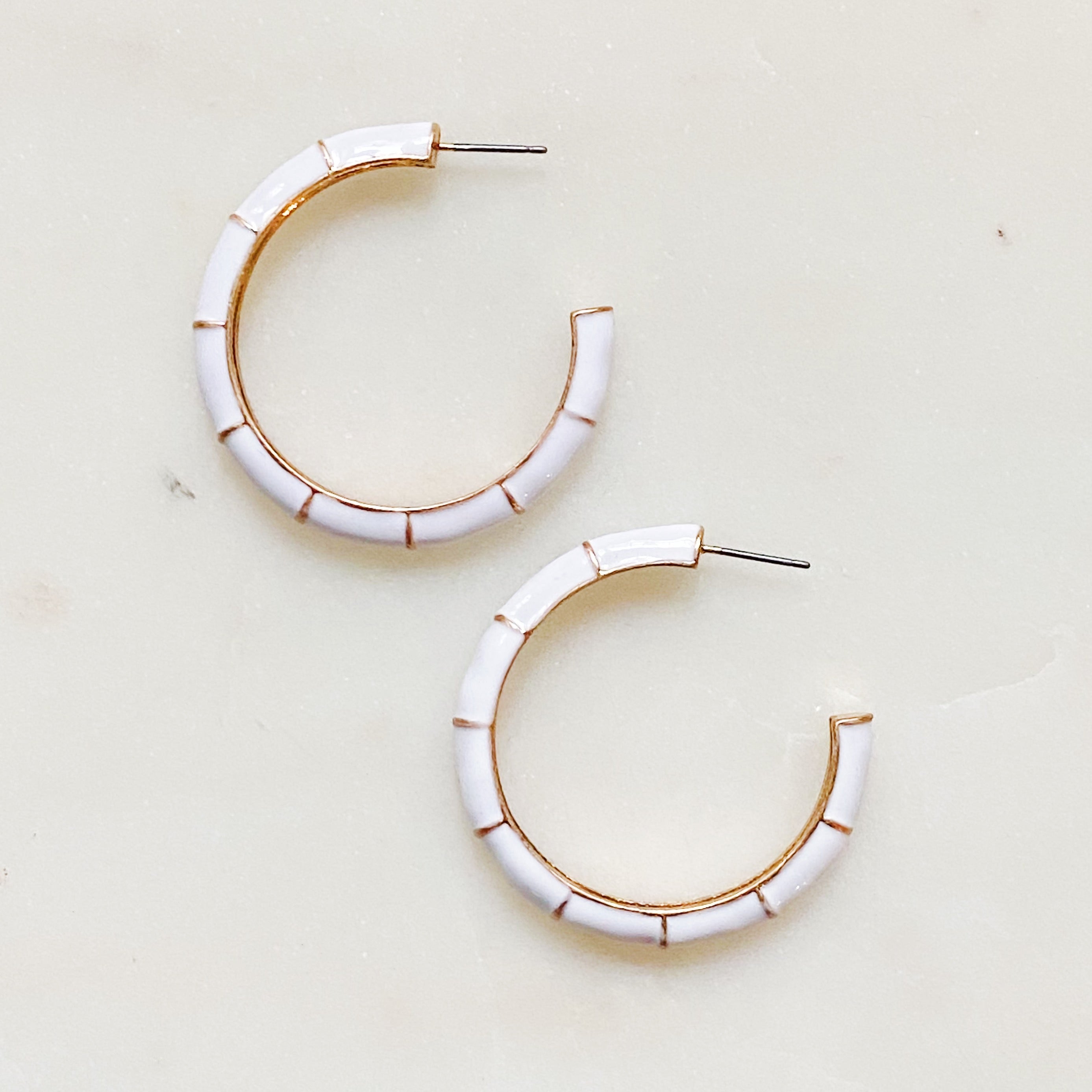 Candy Drop Colored Hoop Earrings featuring vibrant enamel finish and gold plated alloy metal, perfect for everyday wear.