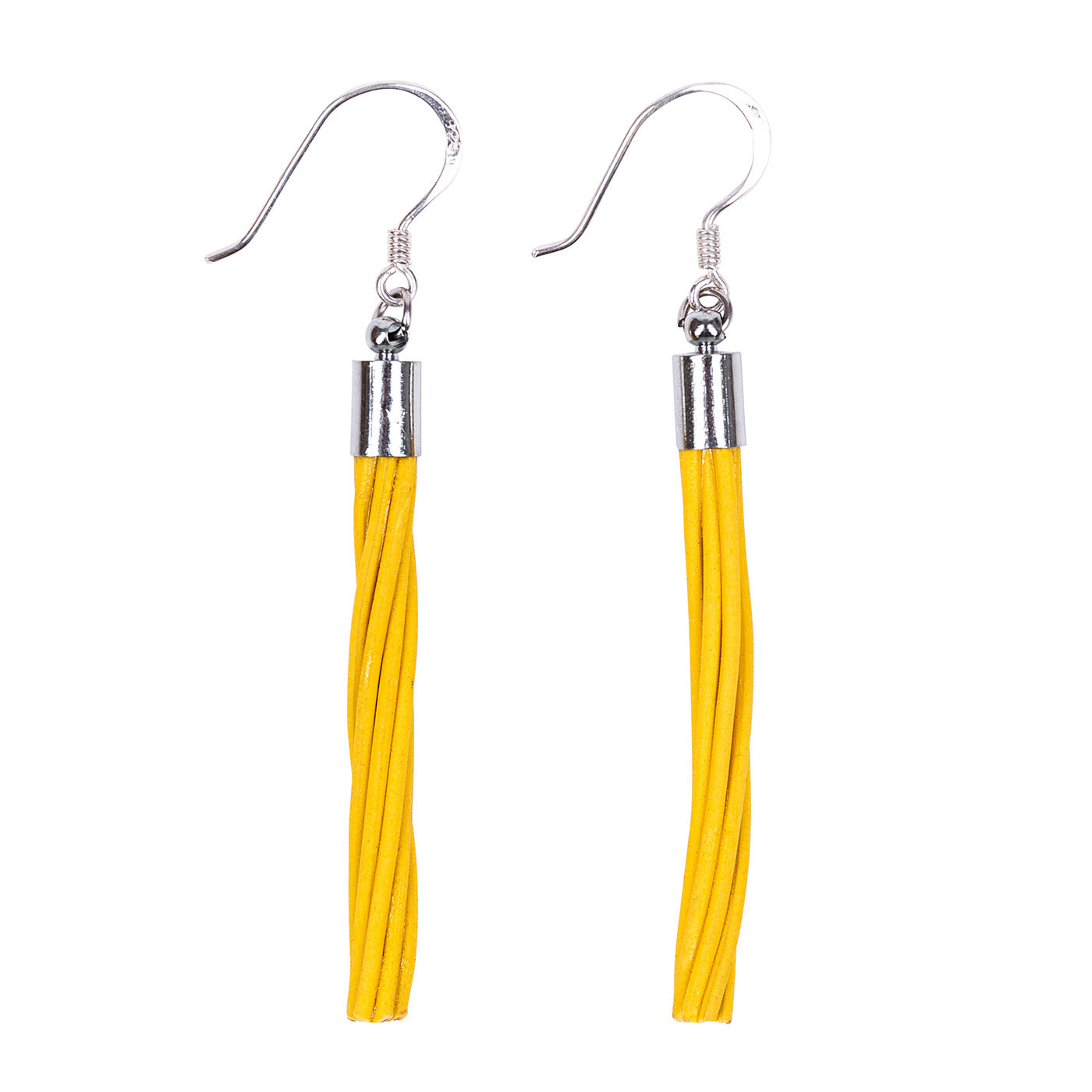 Colorful Candy Upcycled Electrical Wire Earrings, handcrafted from recycled materials, featuring sterling silver hooks.