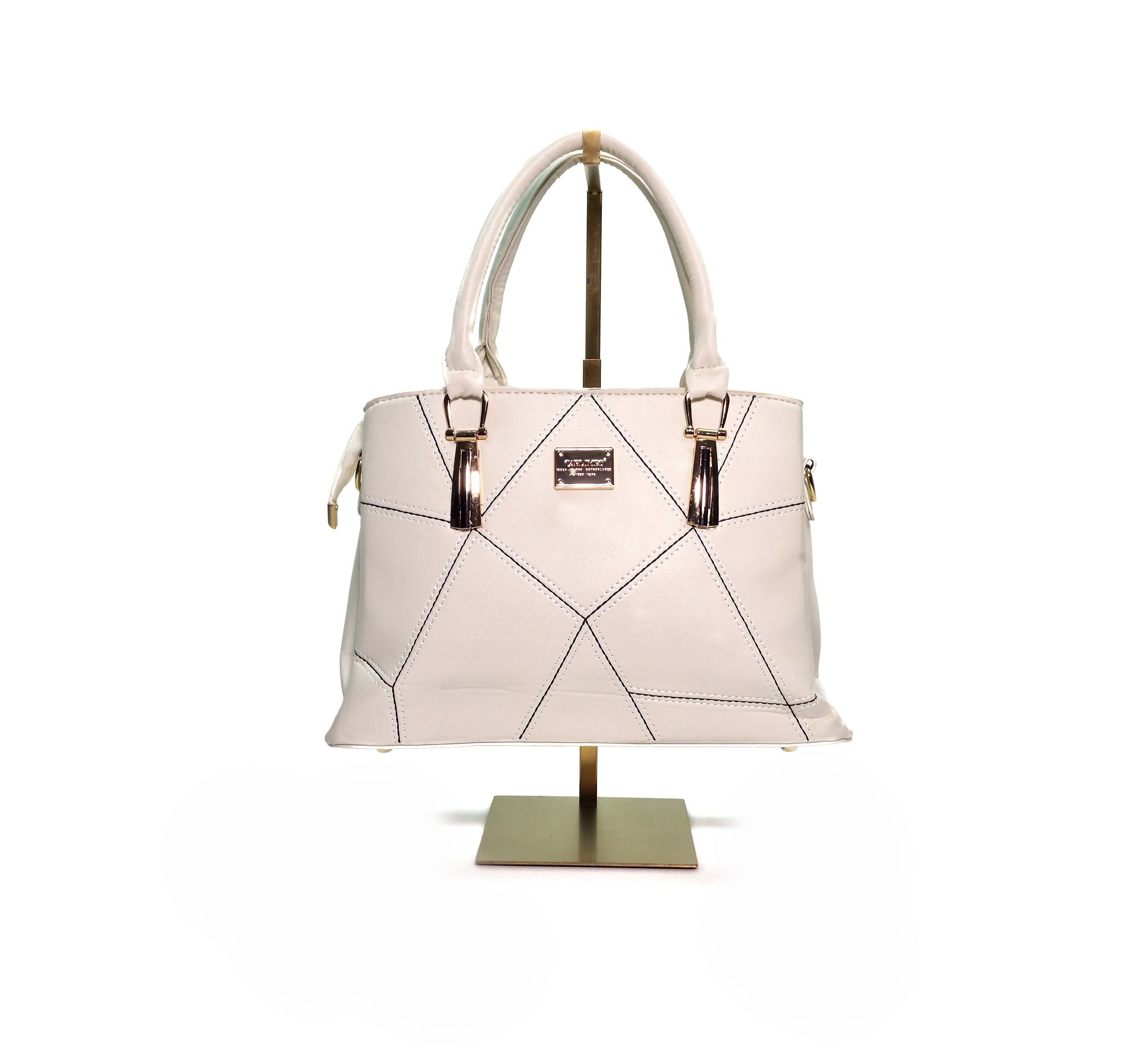 Stylish Carl Imro Rayas handbag made from eco-friendly recycled materials, featuring a single strap and zipper closure.