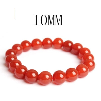 A vibrant Carnelian Bracelet designed for Aries, showcasing rich orange-red stones that symbolize protection and motivation.