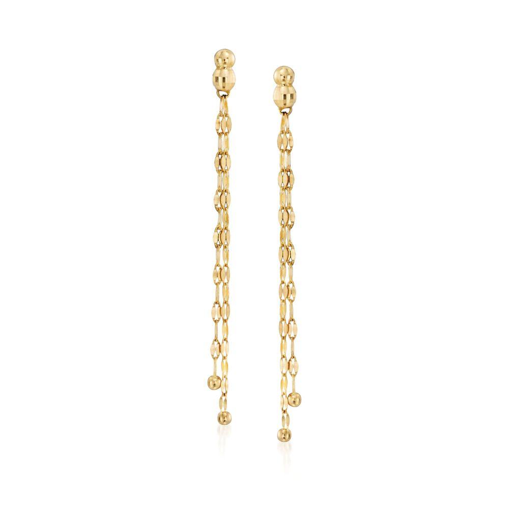 Elegant Chain Drop in 18K Gold Plated, showcasing its luxurious shine and hypoallergenic design.