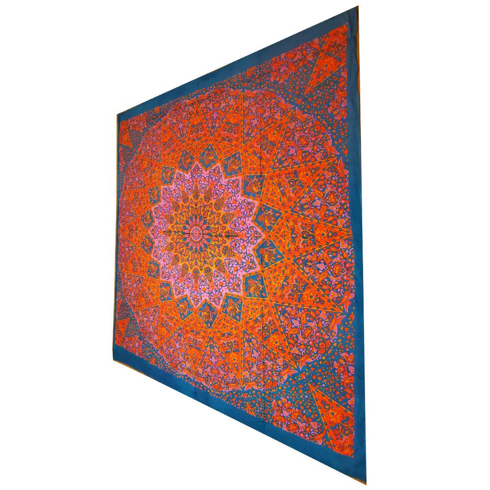 Chakra Star Indian Elephant Mandala Tapestry featuring intricate designs of elephants and stars in vibrant colors, perfect for home decor.