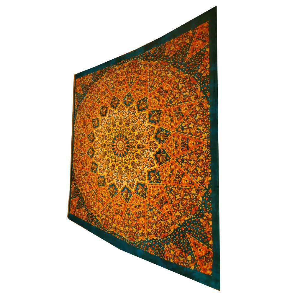 Chakra Star Indian Elephant Mandala Tapestry featuring intricate designs of elephants and stars in vibrant colors, perfect for home decor.