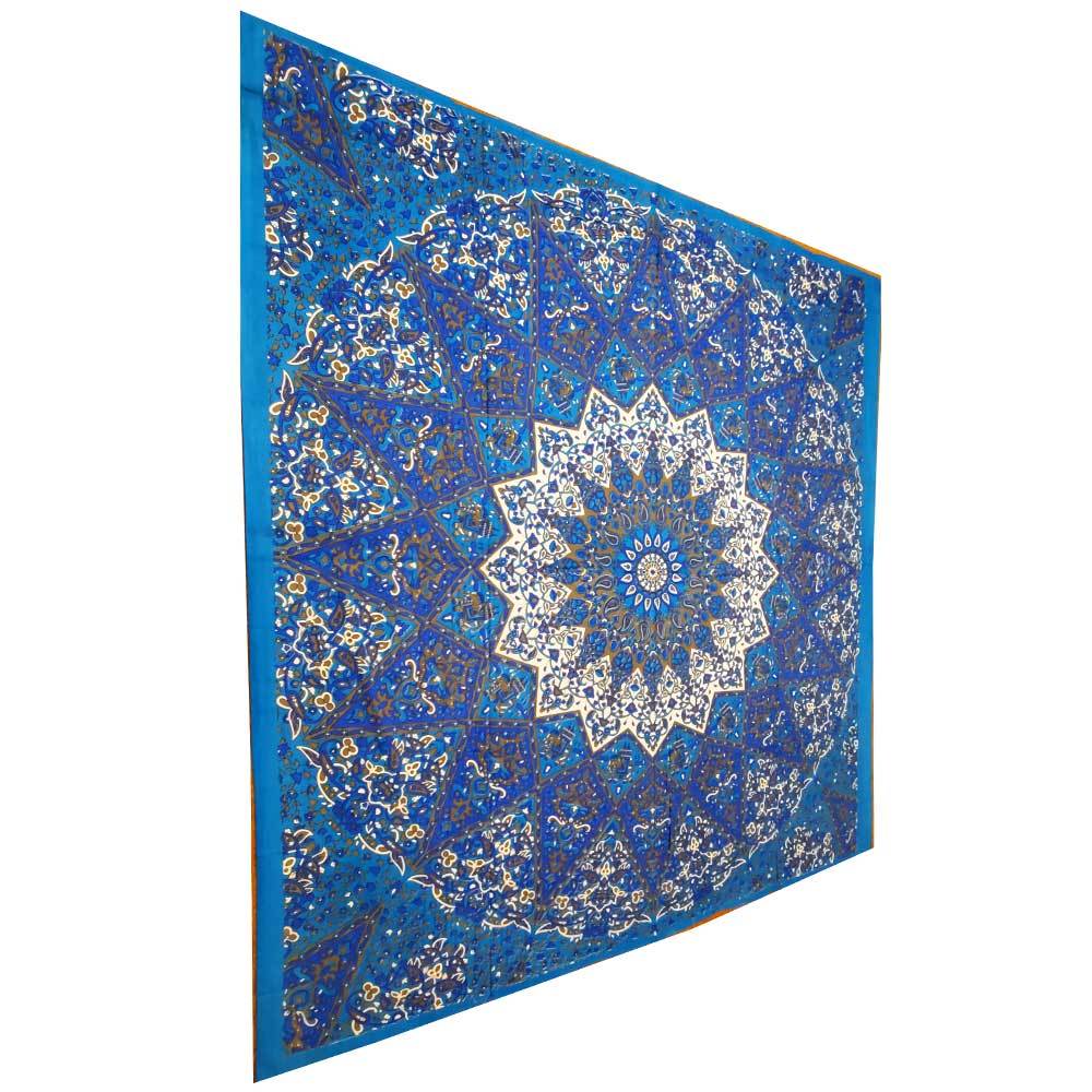 Chakra Star Indian Elephant Mandala Tapestry featuring intricate designs of elephants and stars in vibrant colors, perfect for home decor.