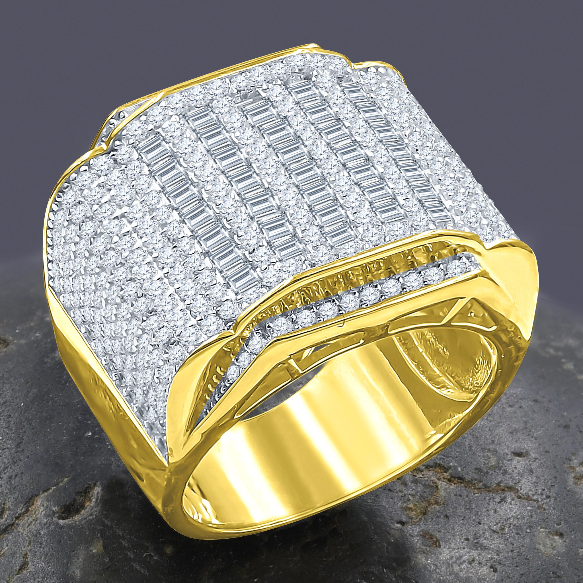 CHARISMA Silver Ring featuring dazzling cubic zircon stones in a unique square motif design, crafted from 925 sterling silver.