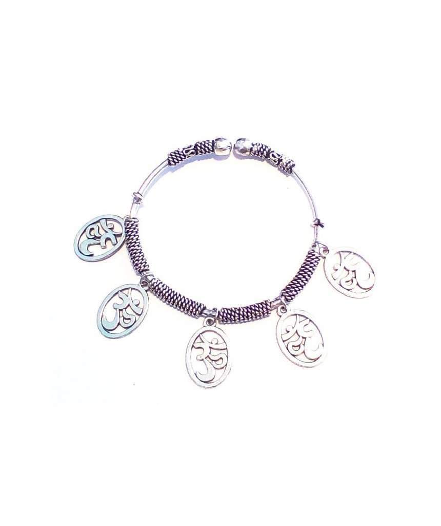 A stylish Charm Silver Bracelet, handmade with love, featuring an adjustable design suitable for both men and women, crafted from hypoallergenic brass.