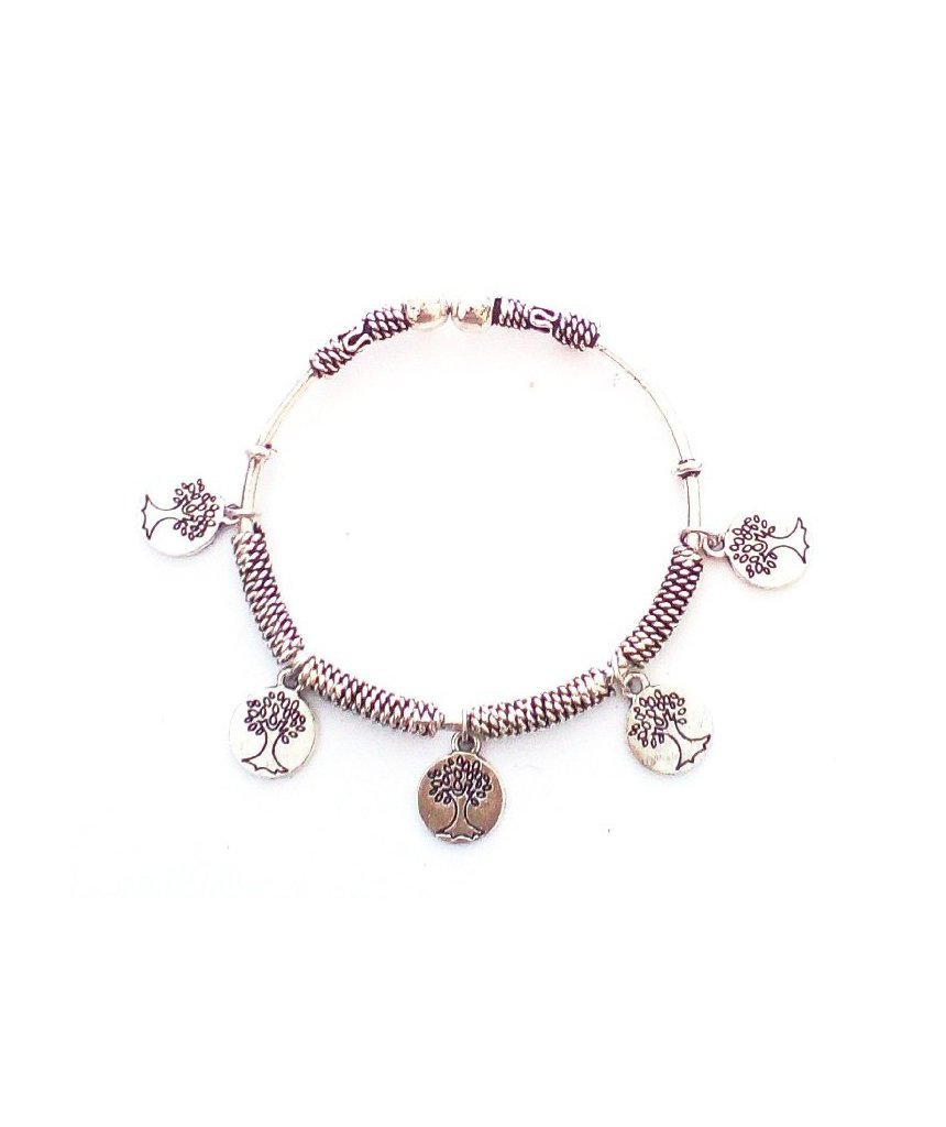 A stylish Charm Silver Bracelet, handmade with love, featuring an adjustable design suitable for both men and women, crafted from hypoallergenic brass.