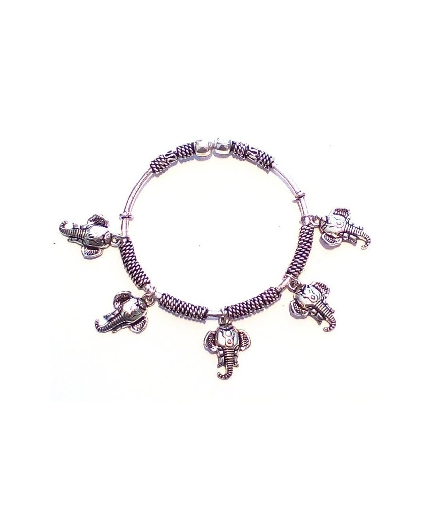 A stylish Charm Silver Bracelet, handmade with love, featuring an adjustable design suitable for both men and women, crafted from hypoallergenic brass.