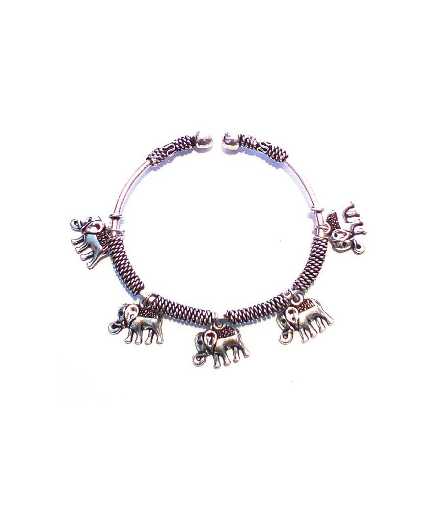 A stylish Charm Silver Bracelet, handmade with love, featuring an adjustable design suitable for both men and women, crafted from hypoallergenic brass.