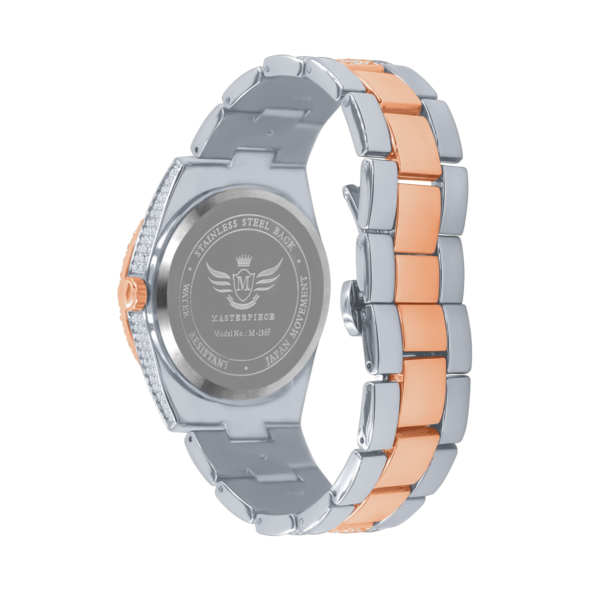 CHAUDES Hip Hop Watch I 5630518 featuring a bling metal design, European crystal bezel, and adjustable links.