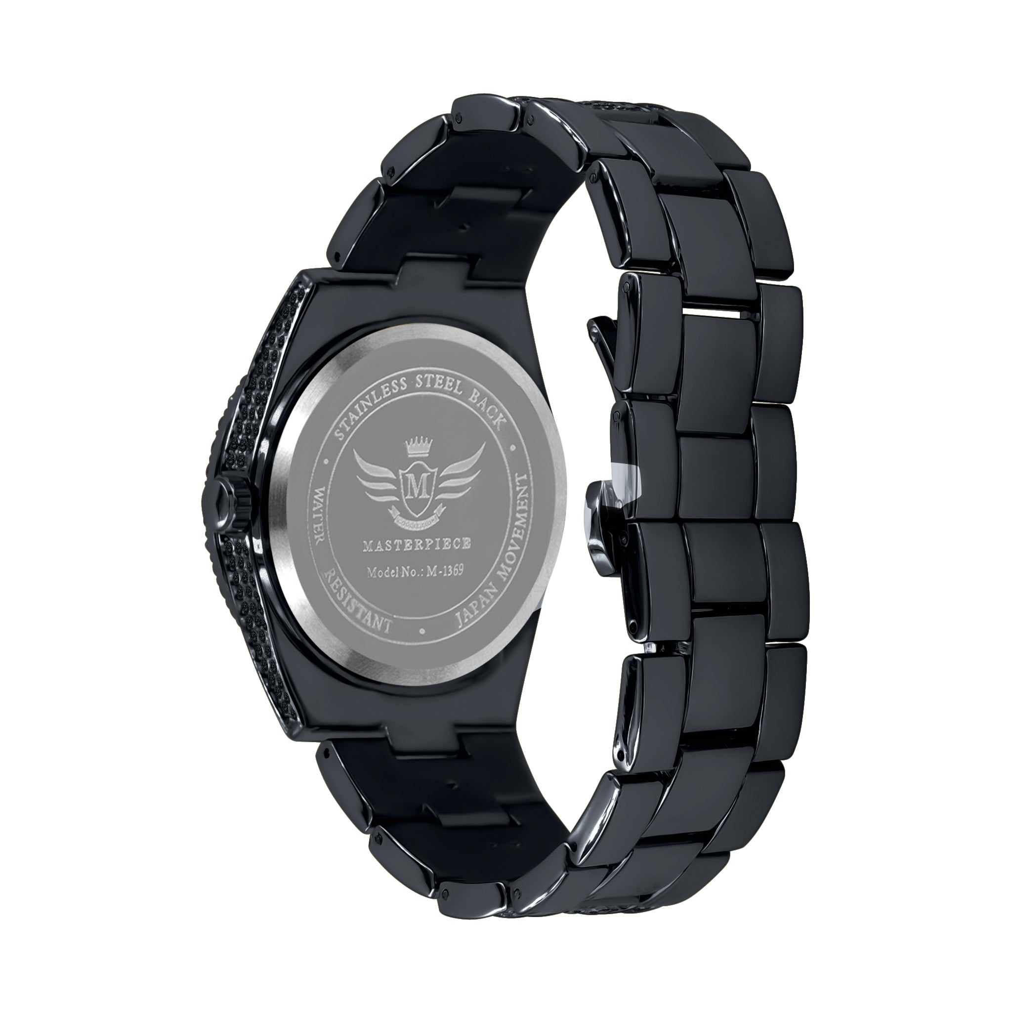 CHAUDES Hip Hop Watch I 563053 featuring a bling metal design, European crystal bezel, and adjustable links.