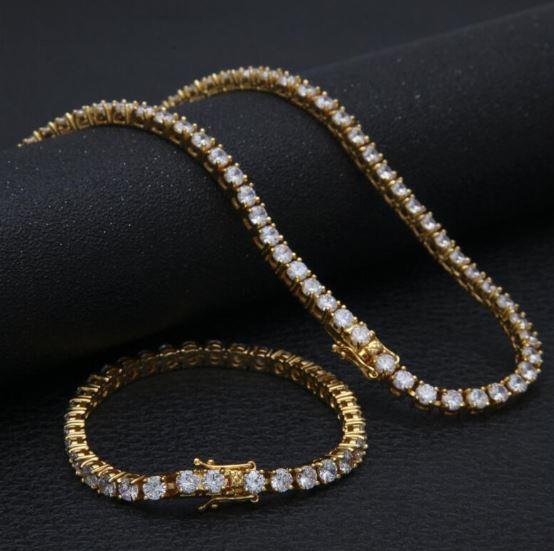 CHRYSALIS Bling Master Chain featuring rhinestone studs in gold plating, perfect for stylish occasions.