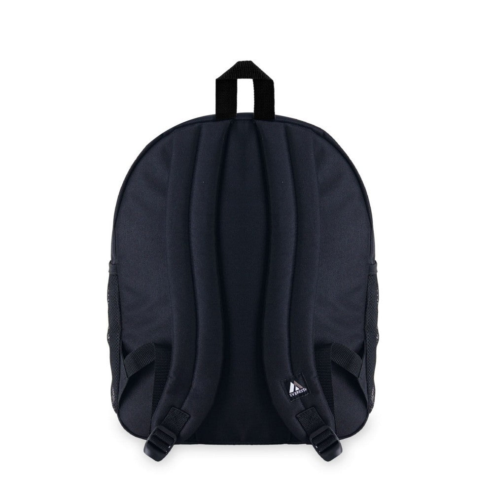 Classic Laptop Backpack with Side Pocket in black, featuring multiple pockets and durable 600D polyester material.