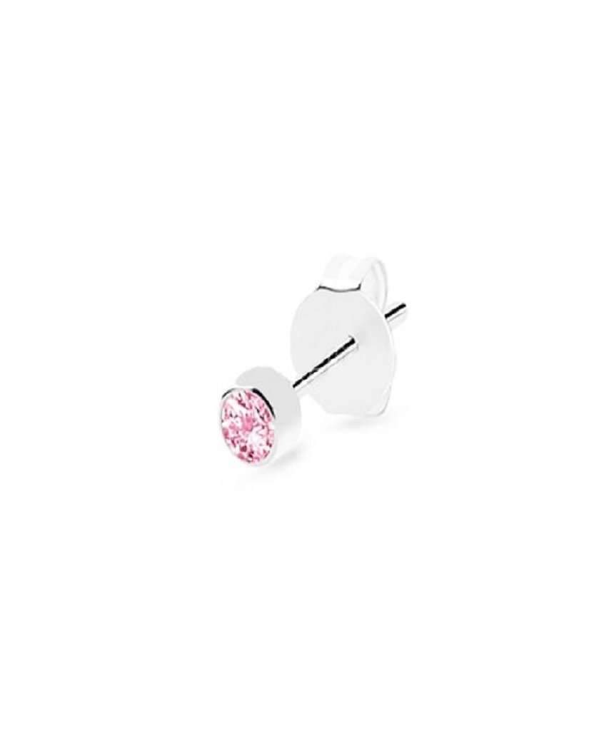 Classic Stone Ear Stud featuring a 2mm cubic zirconia stone in various colors, set in durable stainless steel.