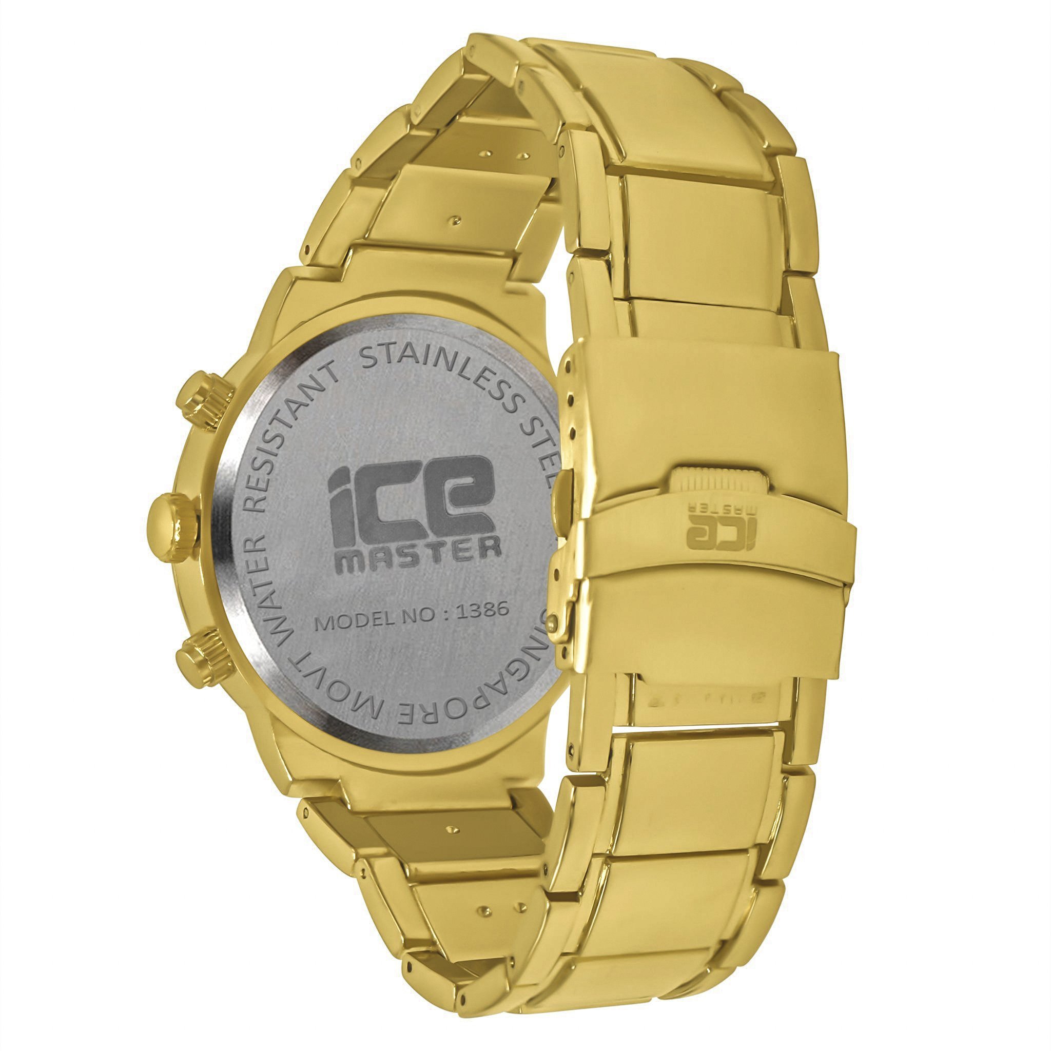 CLASSY Ice Master Watch featuring rhinestone accents and a metal alloy construction, showcasing its elegant design and durable build.