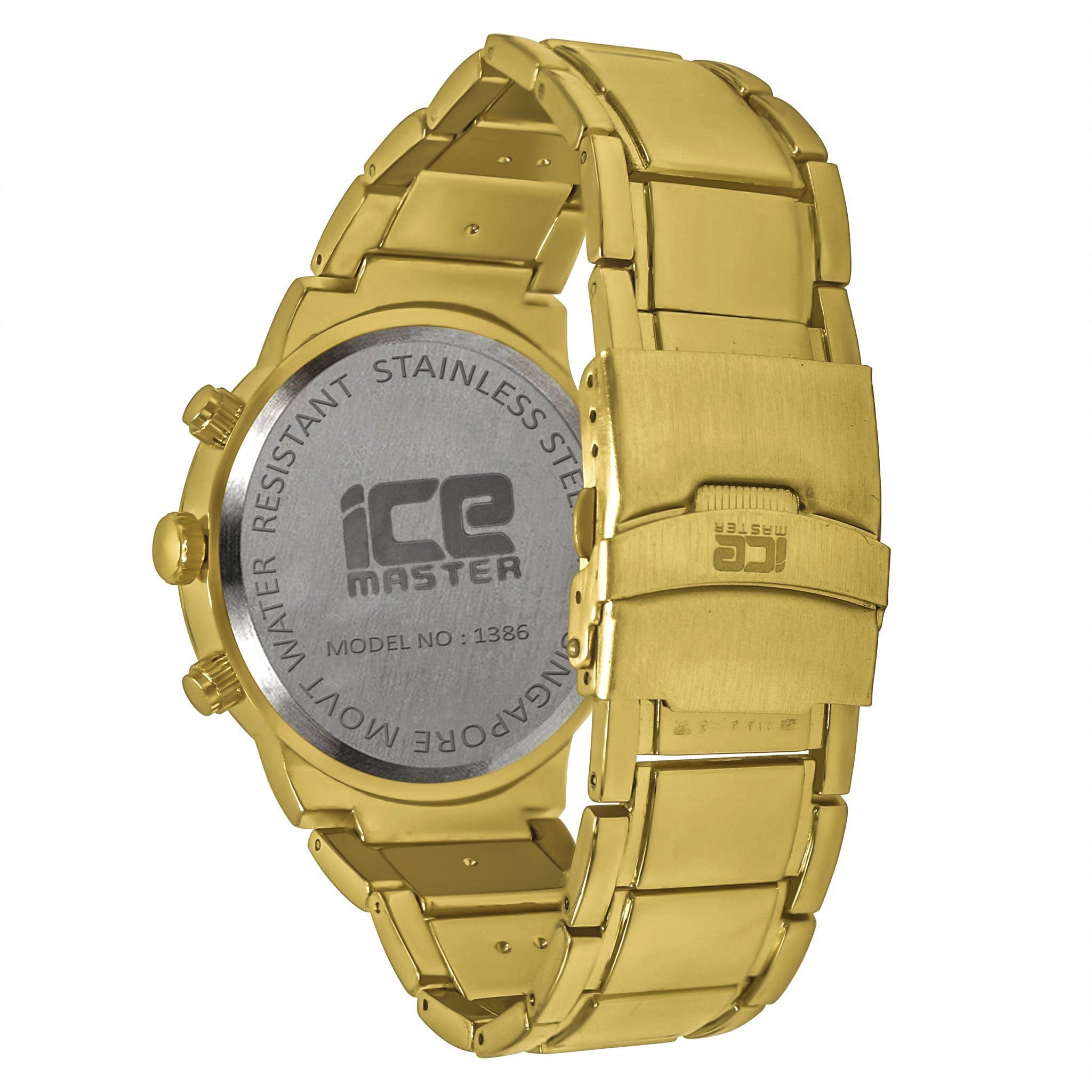 CLASSY Ice Master Watch featuring rhinestone accents, metal alloy construction, and a stylish design suitable for various occasions.