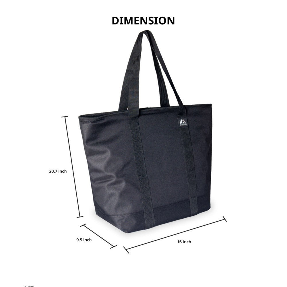 Stylish Cooler Shopping Tote in trendy colors with padded tablet sleeve and outer pocket.