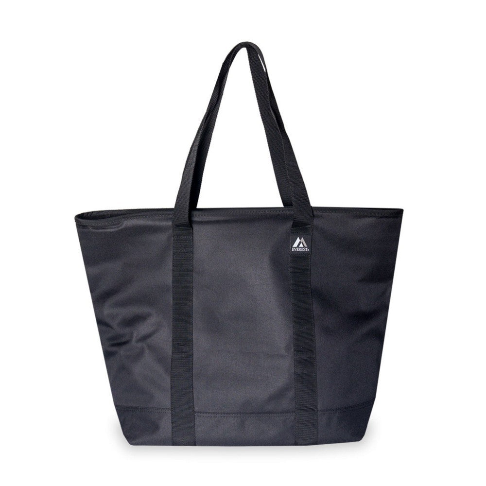 Stylish Cooler Shopping Tote in trendy colors with padded tablet sleeve and outer pocket.